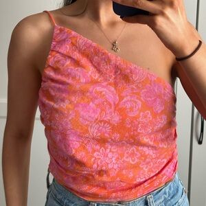 Zara One shoulder cropped top